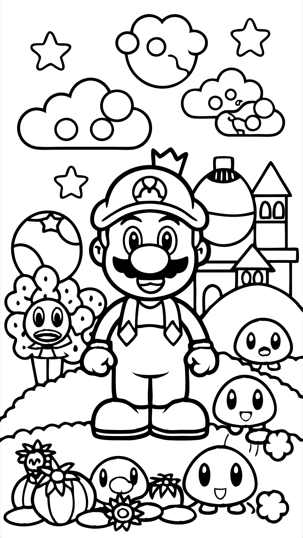 páginas para colorear de Mario gratis